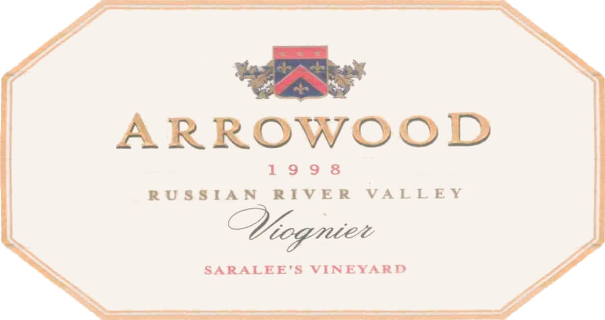 Arrowood Saralee's Vineyard Viognier 1998 Front Label