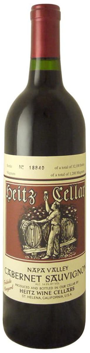 Heitz Cellar Trailside Vineyard Cabernet Sauvignon (stained labels