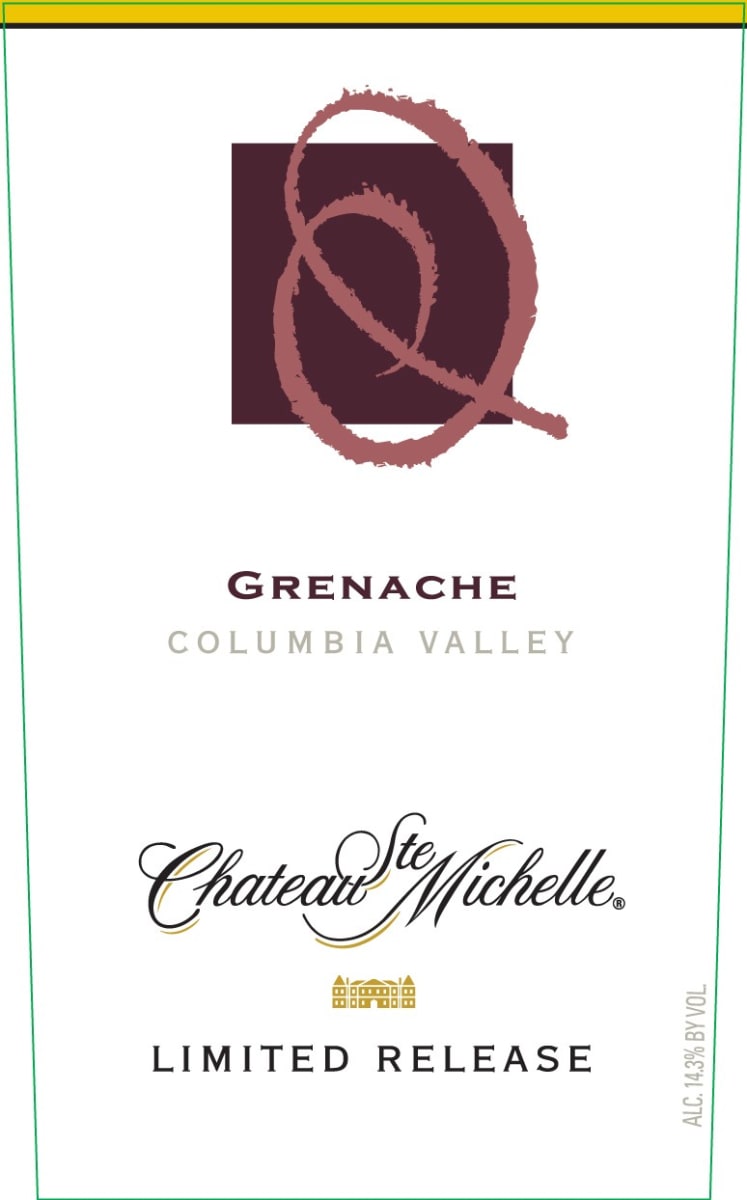 Chateau Ste. Michelle Limited Release Grenache 2006 Front Label