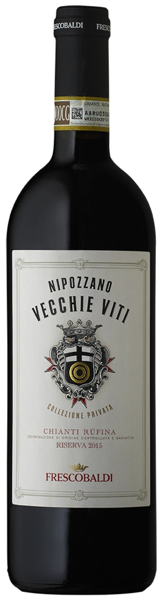 Frescobaldi Nipozzano Vecchie Viti Chianti Rufina Riserva 2015 Front Bottle Shot