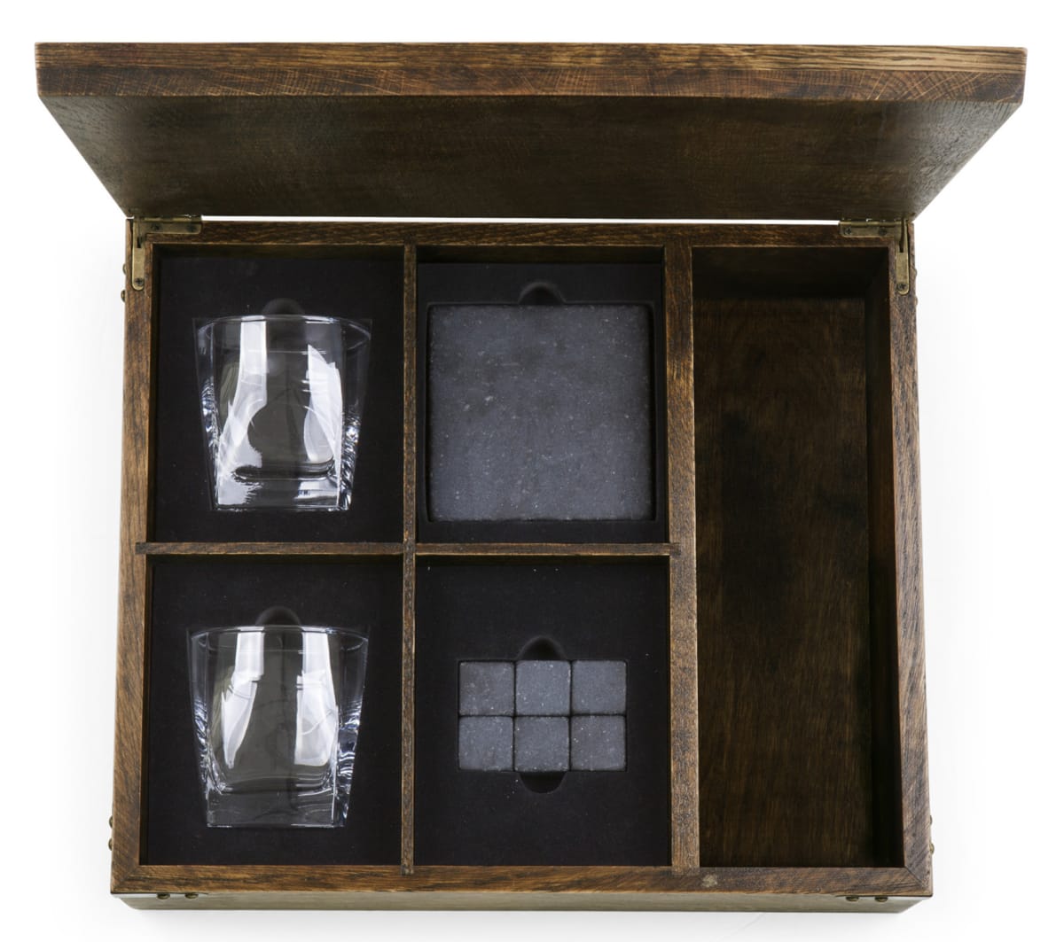 wine.com Legacy Whiskey Box Gift Set (Oak Wood) Gift Product Image