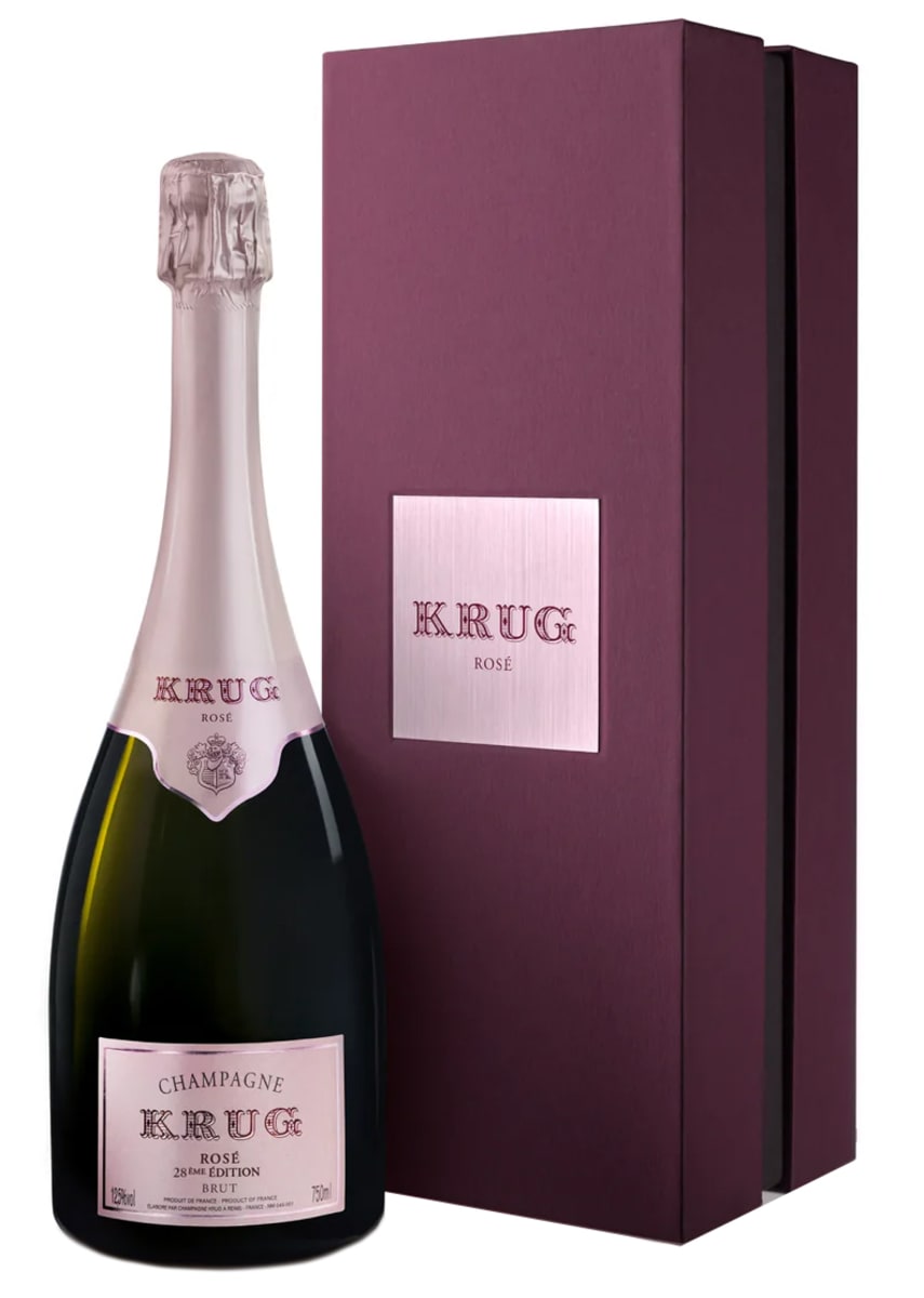 Krug Brut Rose (28th Edition) with Gift Box Front Bottle Shot
