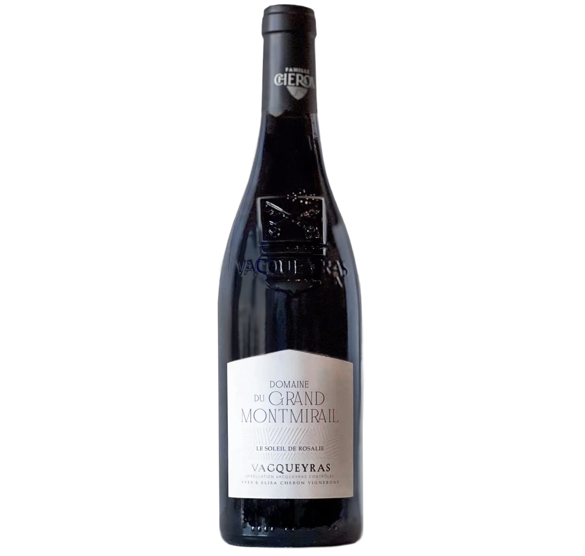 Domaine du Grand Montmirail Vacqueyras Le Soleil de Rosalie 2022 Front Bottle Shot