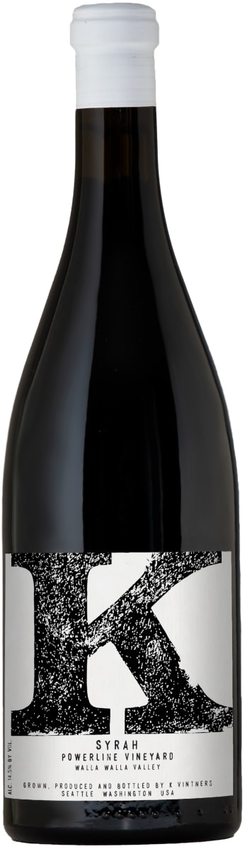 K Vintners Powerline Syrah 2020 Front Bottle Shot