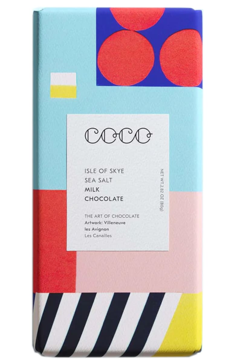 wine.com Coco Chocolates Isle of Skye Sea Salt Milk Chocolate Bar Gift Product Image