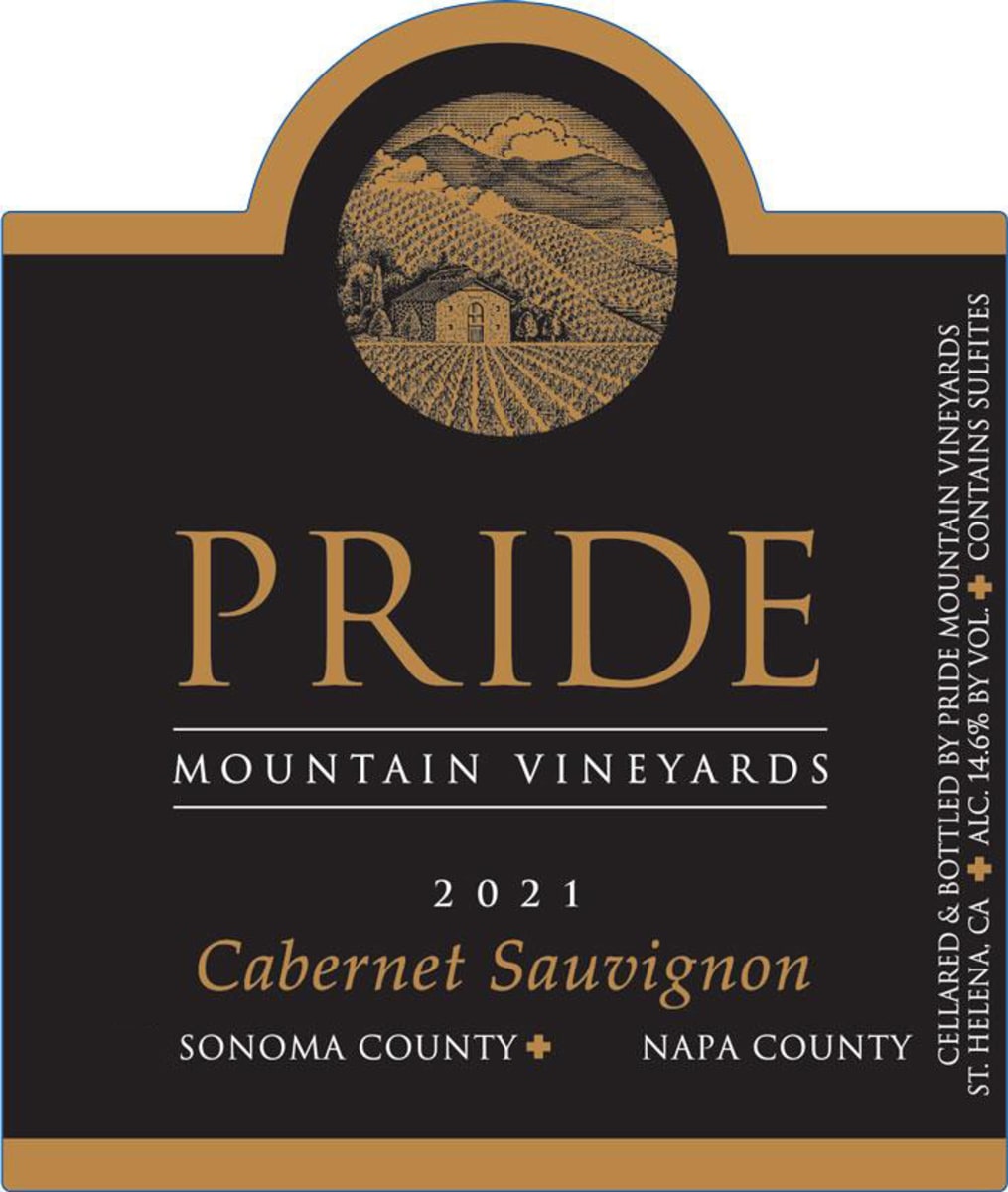 Pride Mountain Vineyards Cabernet Sauvignon (375ML half-bottle) 2021 Front Label