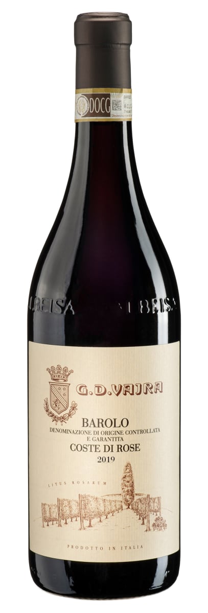 G.D. Vajra Barolo Coste di Rose 2019 Front Bottle Shot