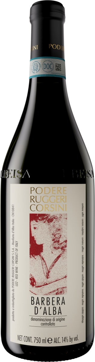 Podere Ruggeri Corsini Barbera d'Alba 2022 Front Bottle Shot