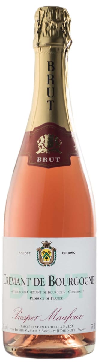 Prosper Maufoux Cremant de Bourgogne Rose Front Bottle Shot