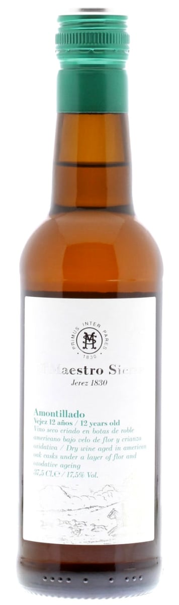 El Maestro Sierra 12 Year Amontillado Sherry (375ML half-bottle) Front Bottle Shot