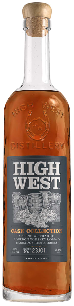 High West Distillery Cask Collection Barbados Rum Barrel Finished Bourbon Whiskey Front Bottle Shot