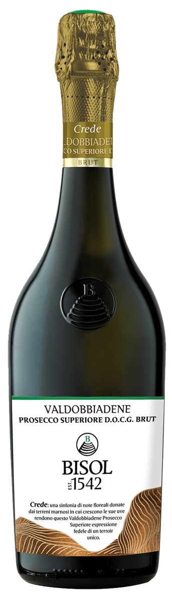 Bisol Crede Prosecco Superiore 2022 Front Bottle Shot