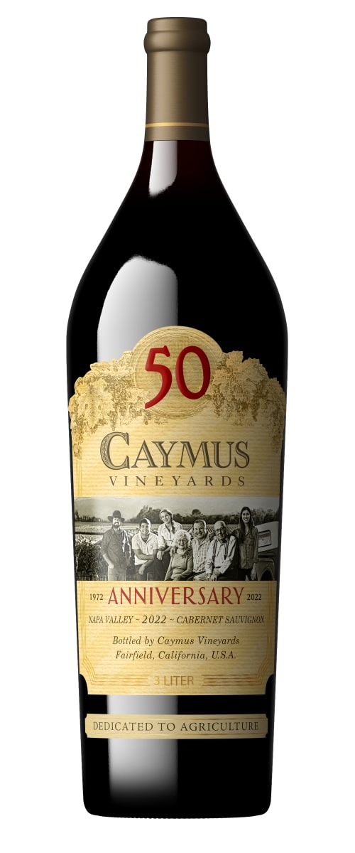 Caymus Napa Valley Cabernet Sauvignon (50th Anniversary 3 Liter Bottle) 2022 Front Bottle Shot