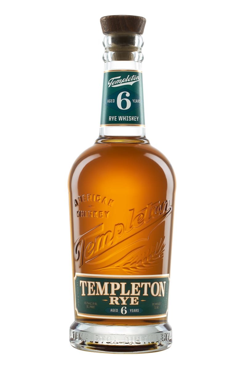 Templeton Rye 6 Year Rye Whiskey Front Bottle Shot