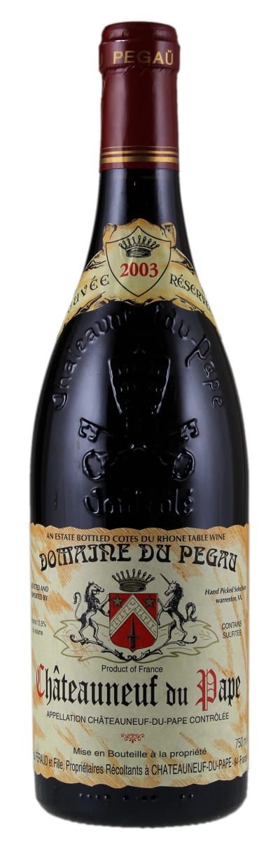 シャトーヌフ・デュ・パプ・ペゴー[2003] Domaine du Pegau Chateauneuf-du-Pape Cuvee Reservee 2003