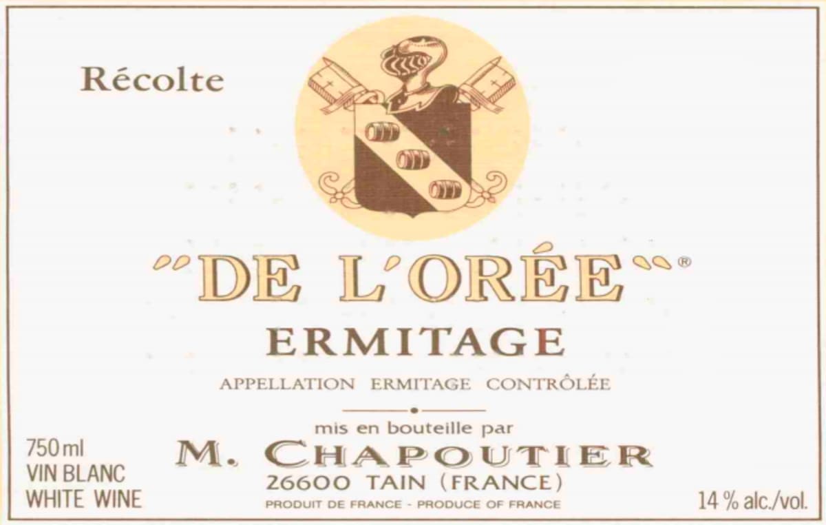 Maison Chapoutier Ermitage de l'Oree Blanc (1.5 Liter Magnum) 2001 Front Label