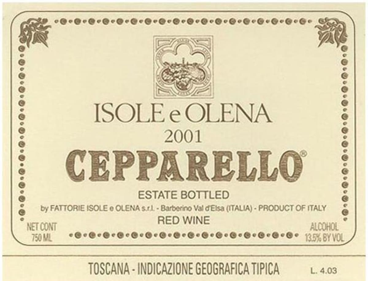 Isole e Olena Cepparello 2001 | Wine.com