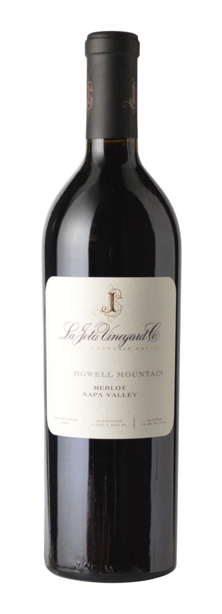 La Jota Howell Mountain Merlot 2018 Front Bottle Shot