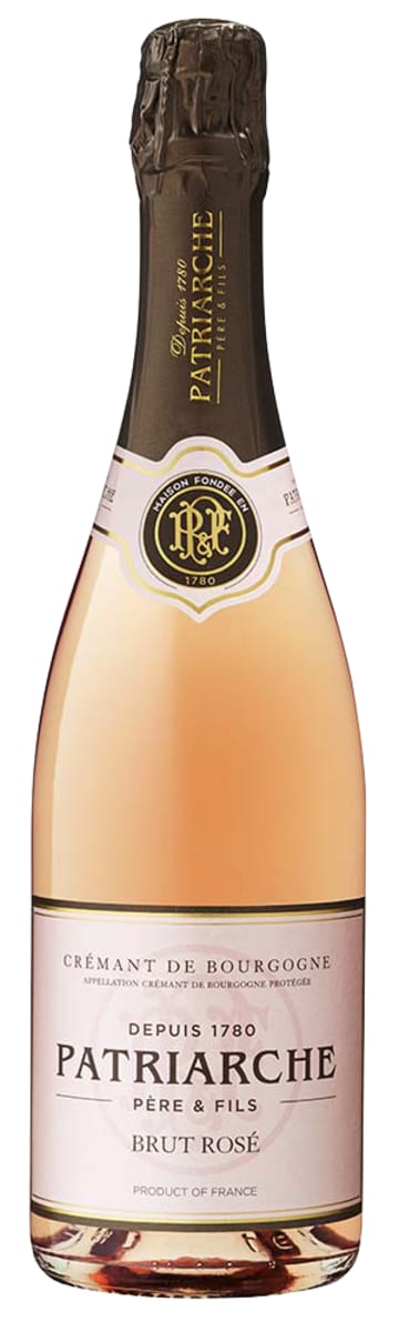 Patriarche Cremant de Bourgogne Brut Rose Front Bottle Shot