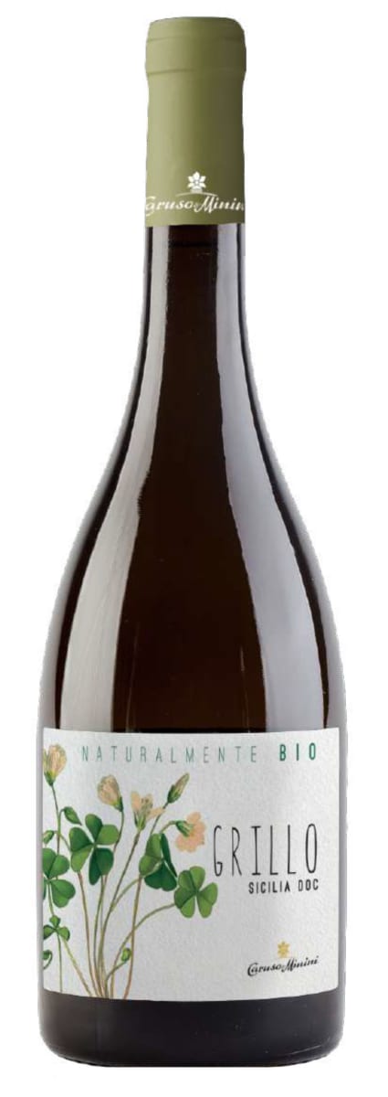 Caruso & Minini Naturalmente Bio Grillo 2022 Front Bottle Shot