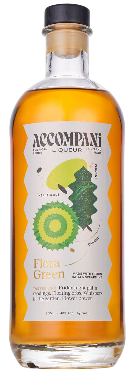 Accompani Flora Green Liqueur Front Bottle Shot