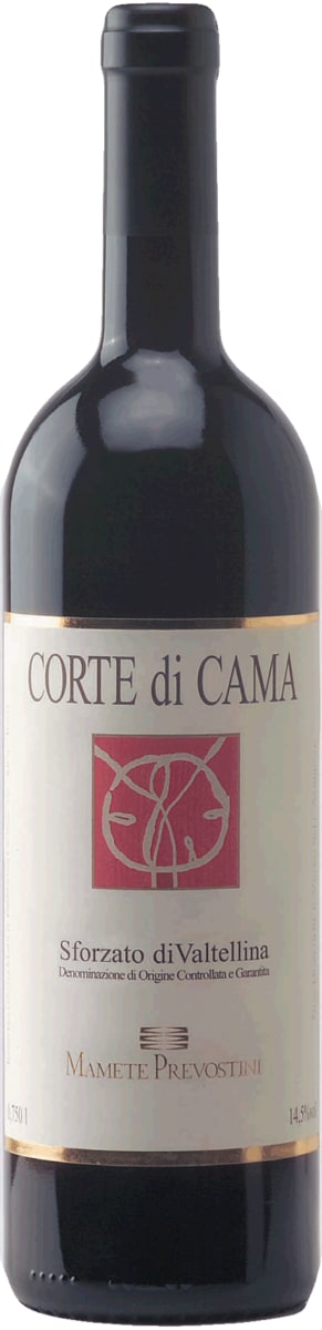 Mamete Prevostini Corte di Cama Sforzato di Valtellina 2018 Front Bottle Shot