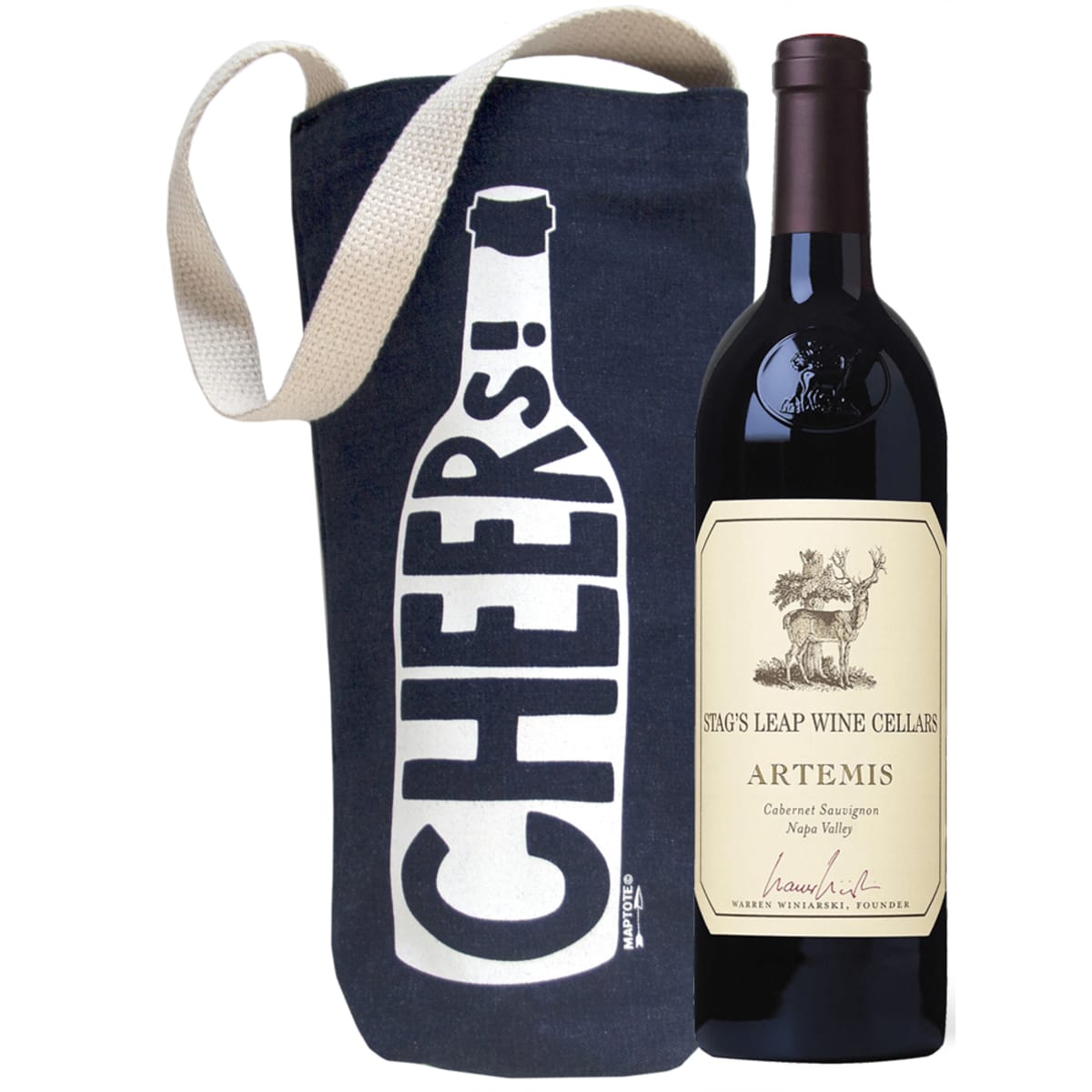 wine.com Stag's Leap Artemis Cabernet Sauvignon & Cheers! Wine Tote Gift Product Image