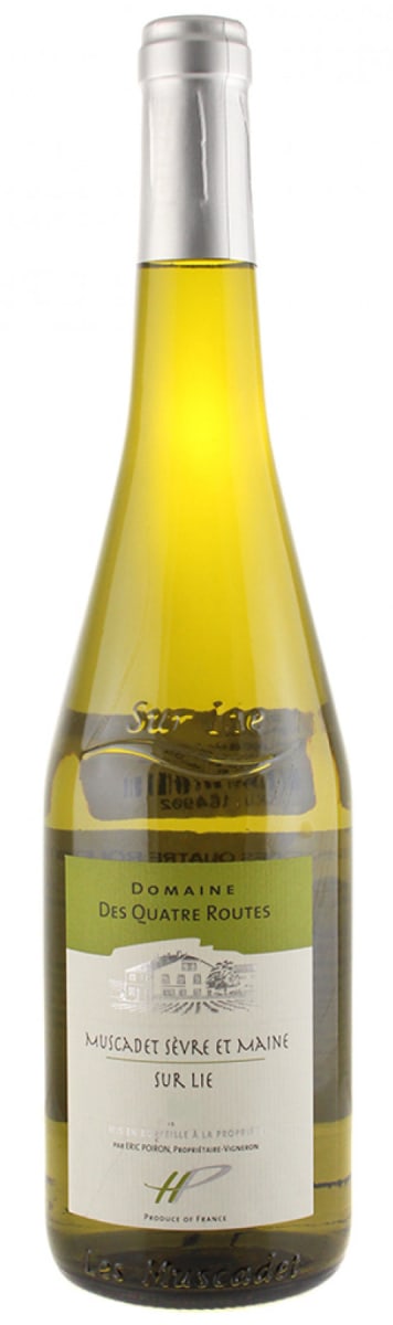 Domaine des Quatre Routes Muscadet Sevre et Maine Sur Lie 2022 Front Bottle Shot