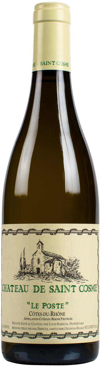 Chateau de Saint Cosme Cotes du Rhone Blanc le Poste 2022  Front Bottle Shot