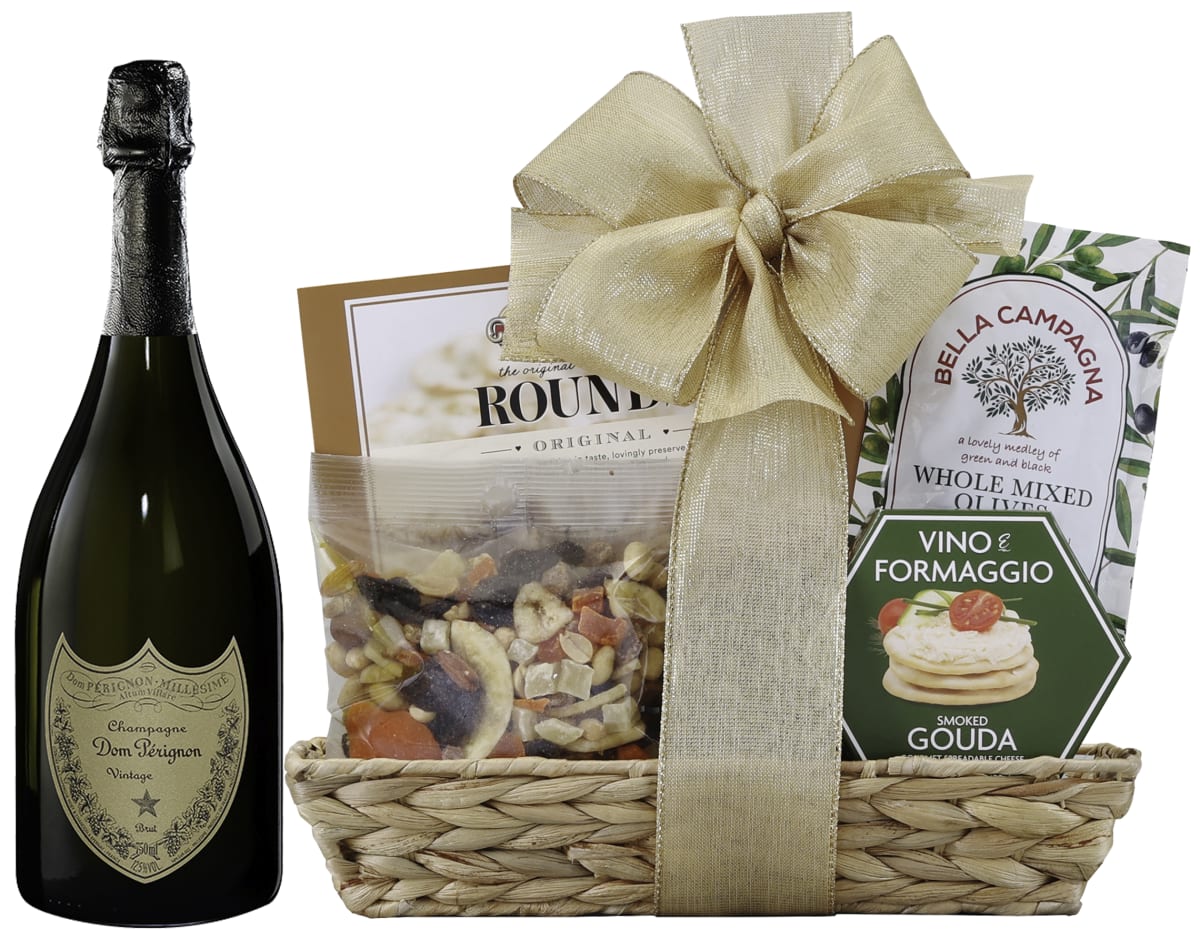 wine.com 96 Point Dom Perignon Wine & Cheese Gift Basket  Gift Product Image