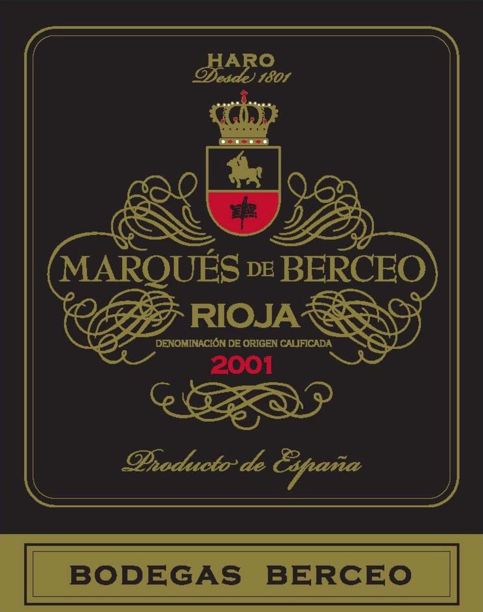 Grupo Berceo Marques de Berceo 2001 Front Label