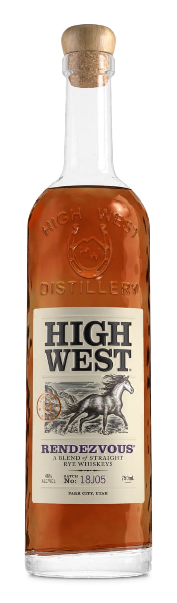 High West Distillery Rendezvous Rye Whiskey Front Bottle Shot