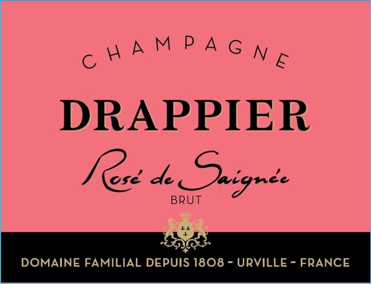 Drappier Rose de Saignee Brut (375ML half-bottle) Front Label