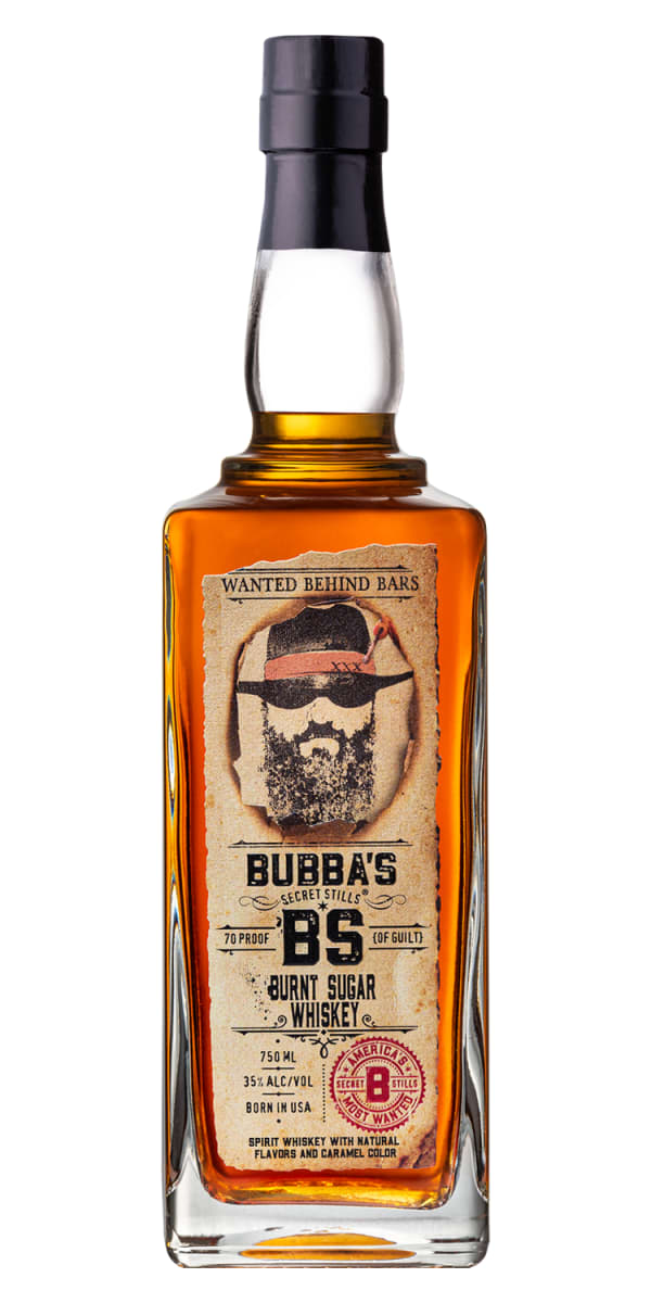 Bubba's Secret Still Burnt Sugar Whiskey Front Bottle Shot
