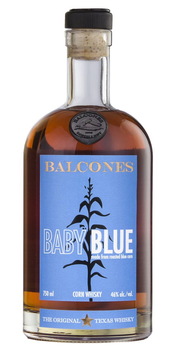 Balcones Baby Blue Corn Whisky Front Bottle Shot
