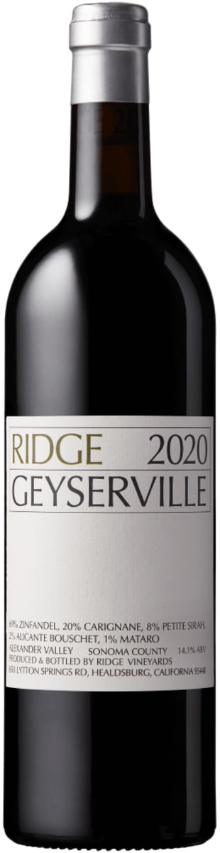Ridge Geyserville 2020 Front Bottle Shot