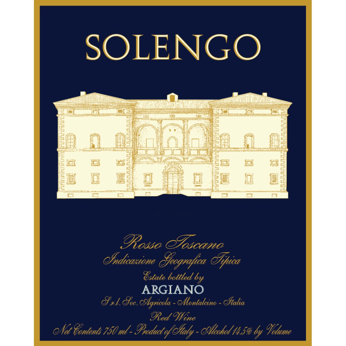Argiano Solengo (torn label) 1995 Front Label