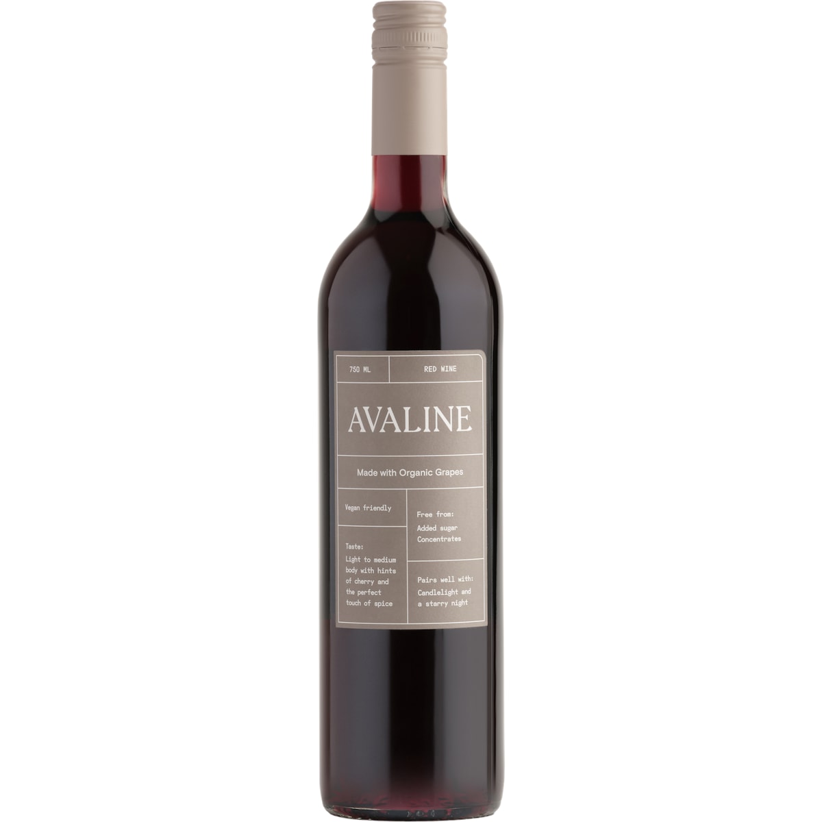 Avaline Red Blend Front Bottle Shot