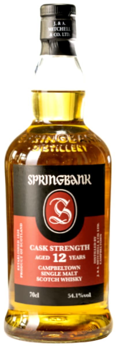Springbank 12 Year Cask Strength (112.4 Proof) Single Malt Scotch Whisky (700ML) Front Bottle Shot