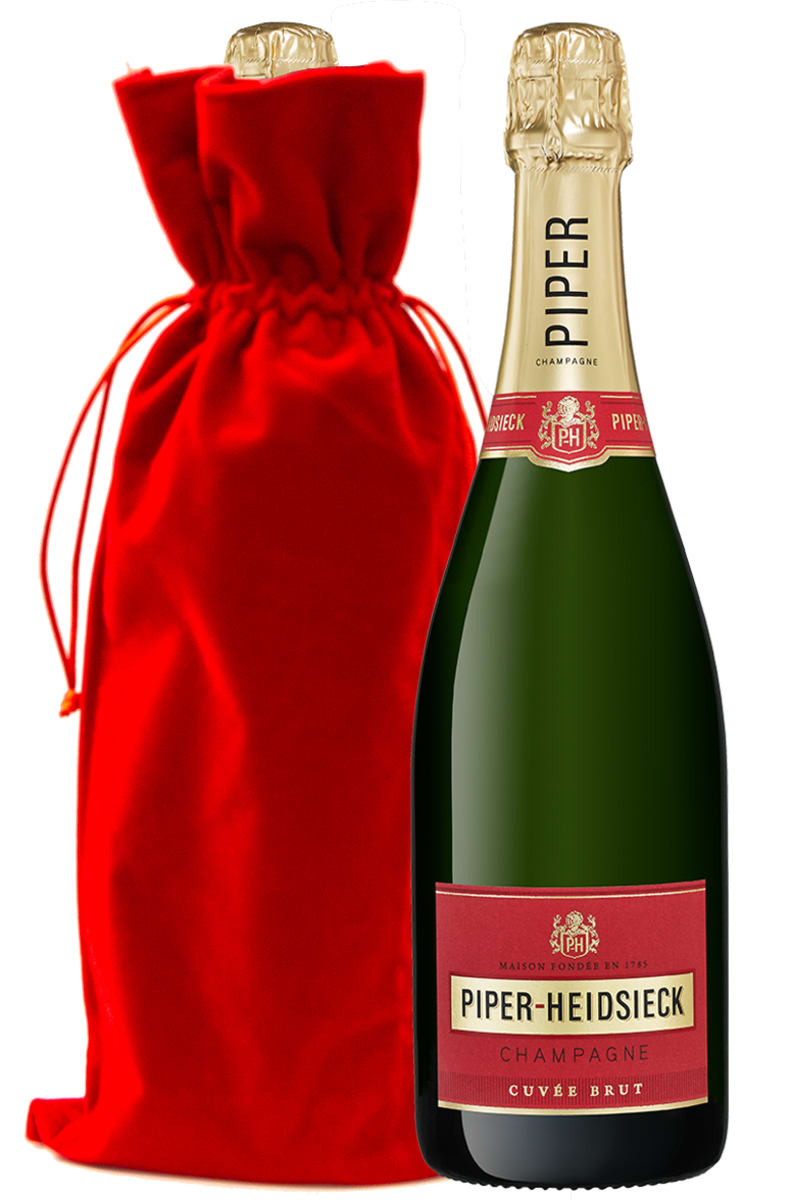 wine.com Piper-Heidsieck Cuvee Brut with Red Velvet Gift Bag Gift Product Image
