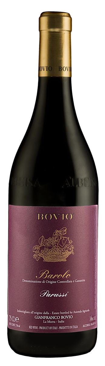Bovio Barolo Parussi 2018 Front Bottle Shot