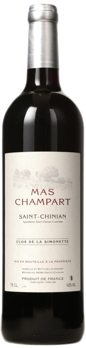 Mas Champart St. Chinian Clos de la Simonette 2018 Front Bottle Shot