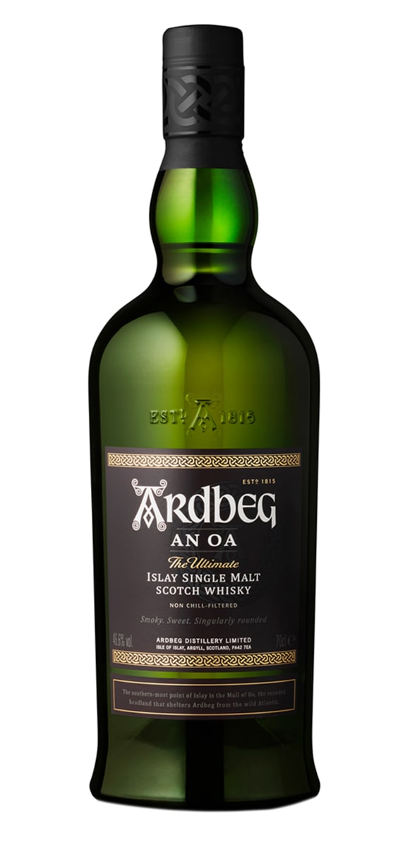 Ardbeg An OA Single Malt Scotch Whisky Front Bottle Shot