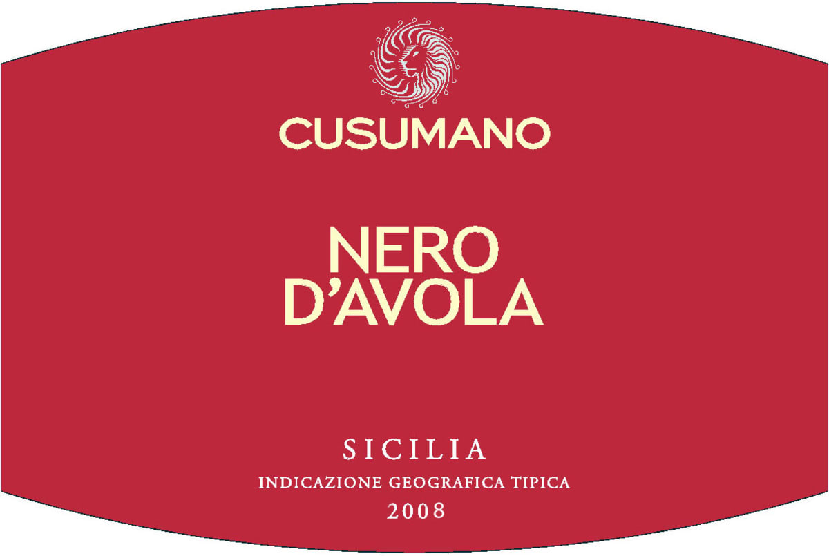 Cusumano Terre Siciliane Nero d'Avola 2008 Front Label