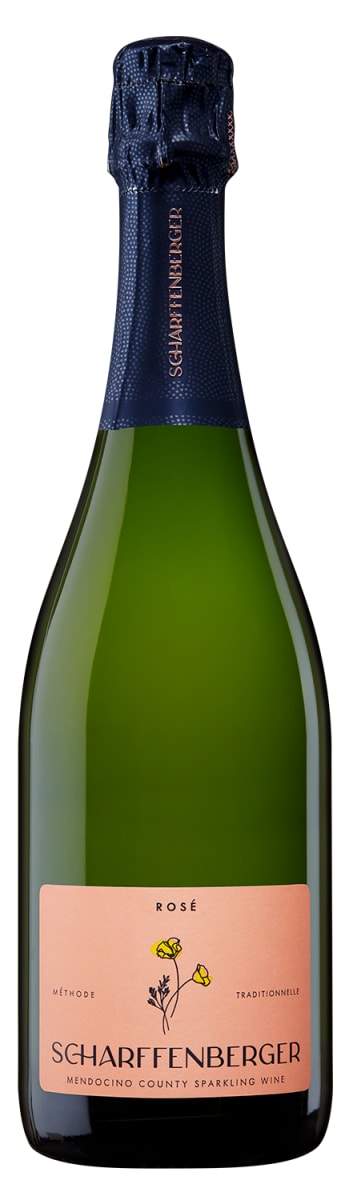 Scharffenberger Brut Rose Front Bottle Shot
