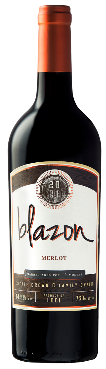Blazon Merlot 2021 Front Bottle Shot