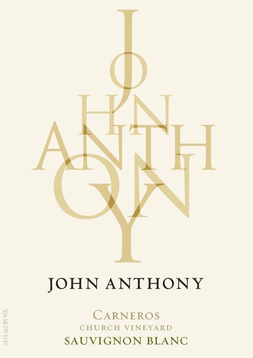 John Anthony Vineyards Carneros Church Vineyard Sauvignon Blanc 2013 Front Label