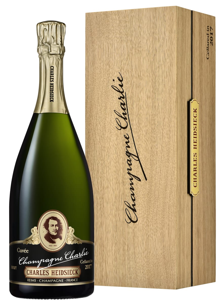 逆輸入 Charles Box Gift Wooden with Charlie Champagne Heidsieck ワイン