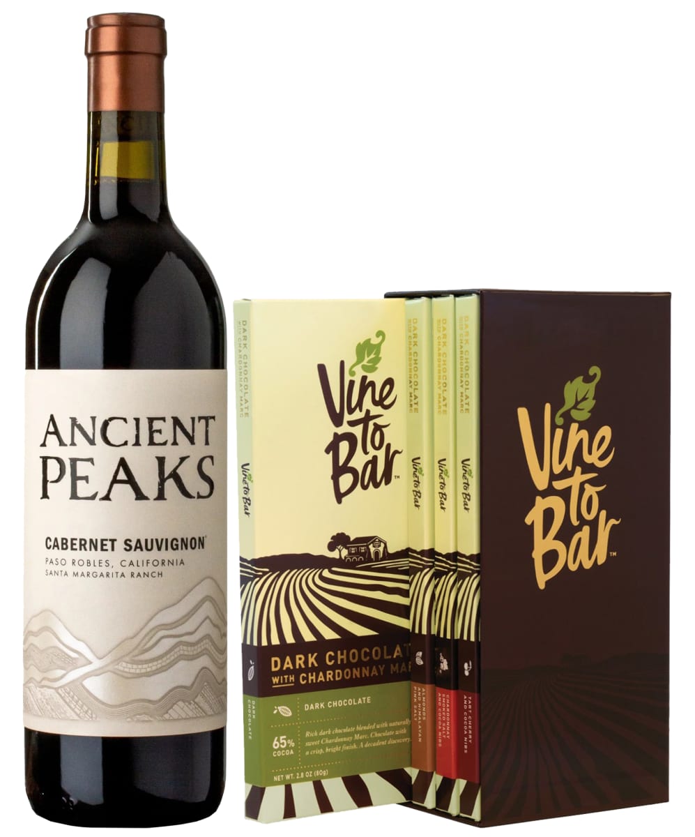wine.com 90 Point Cabernet & Chocolate Wine Pairing Bar Gift Set Gift Product Image