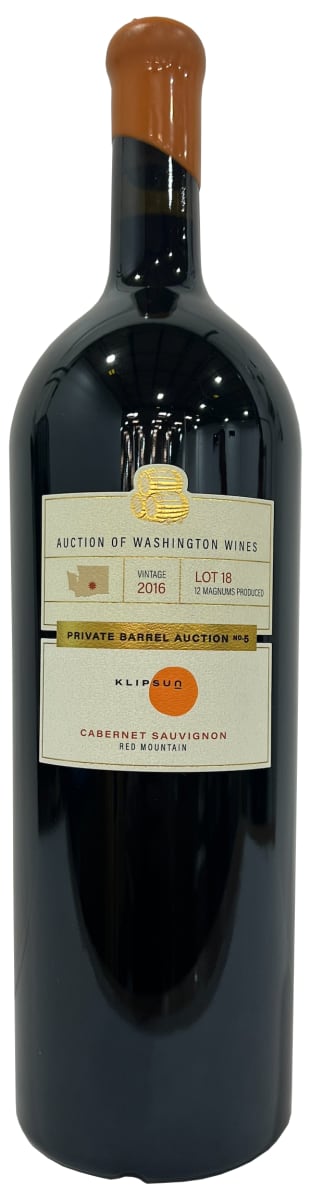 Klipsun Cabernet Sauvignon (1.5L Magnum) (Private Barrel Auction Wine) 2016 Front Bottle Shot